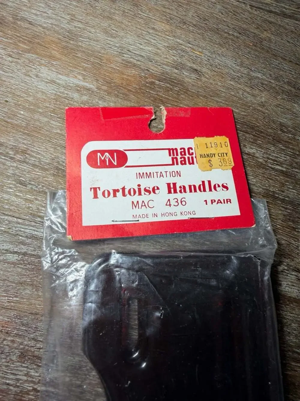 ESP Mac 436 Vintage Imitation Tortoise Handles for Purse/Bag, 1 Pair